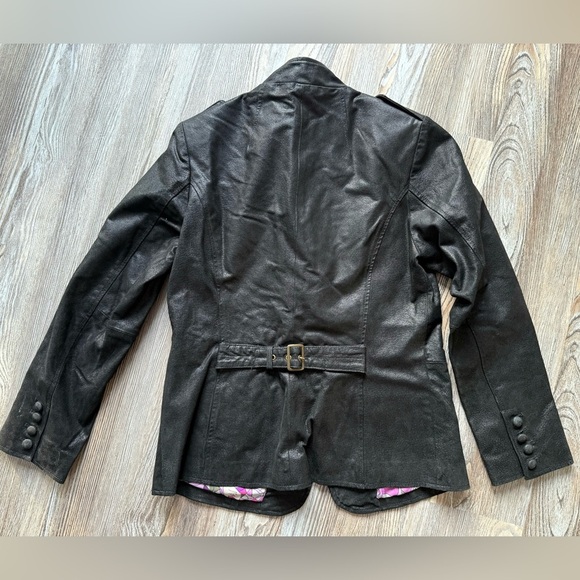 Twiggy London Genuine Suede Military style Jacket y2k 2000s Size S Small - Picture 8 of 9